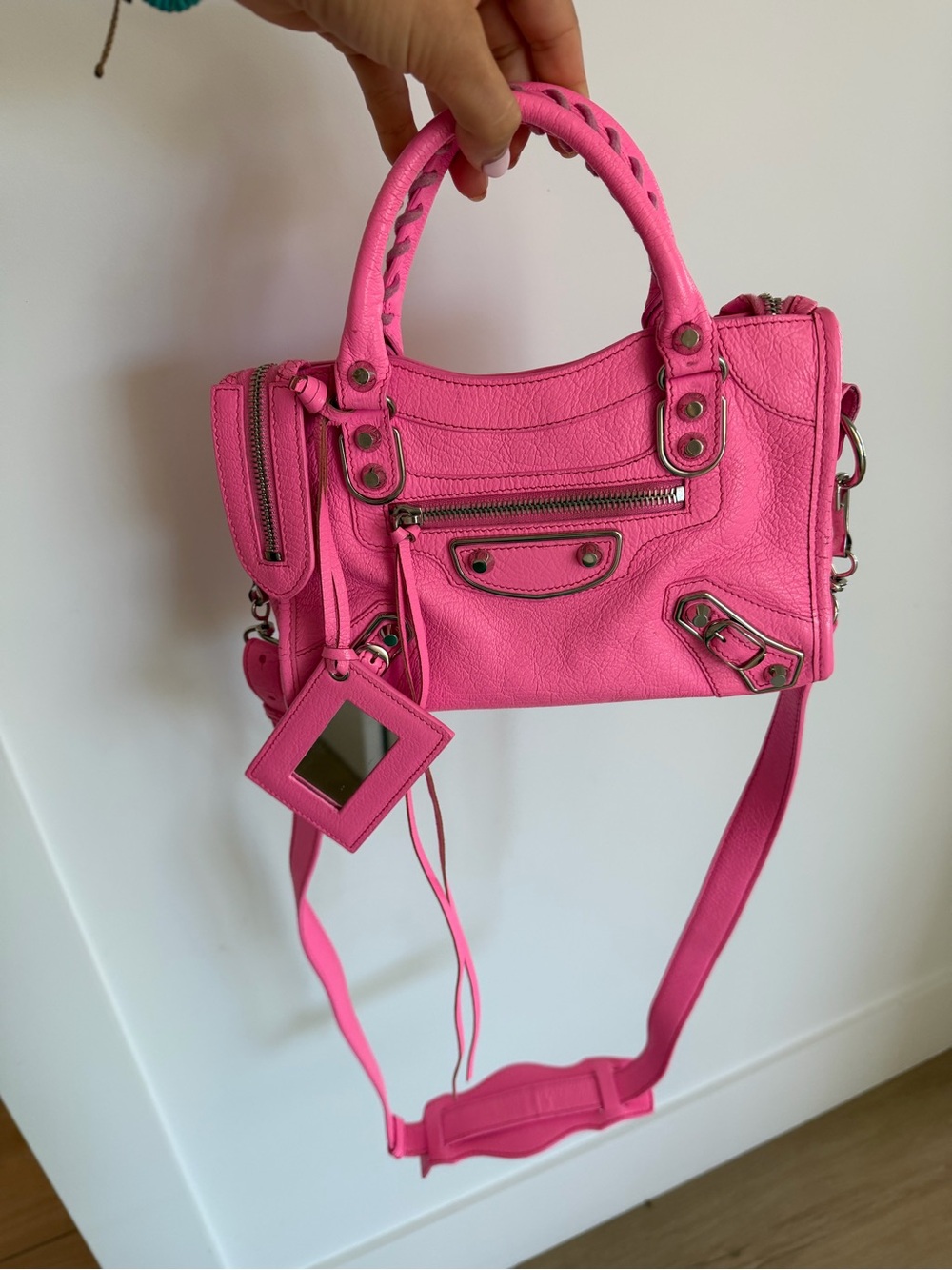 BALENCIAGA Mini City Bag in hot pink - Picture 2 of 6